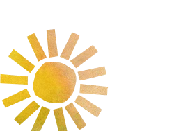 Geschilderde zon, kunstwerkje van een leerling